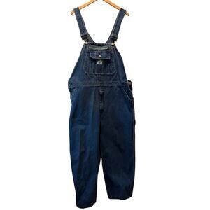 Vintage Liberty Men's Denim Carpenter Bib Overalls Blue Adjustable Straps 42x28